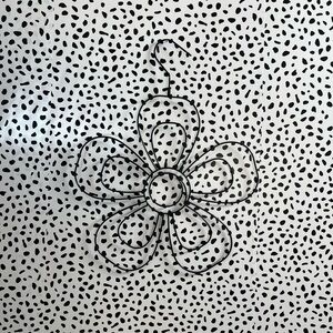 Black Metal Flower Wall Decor